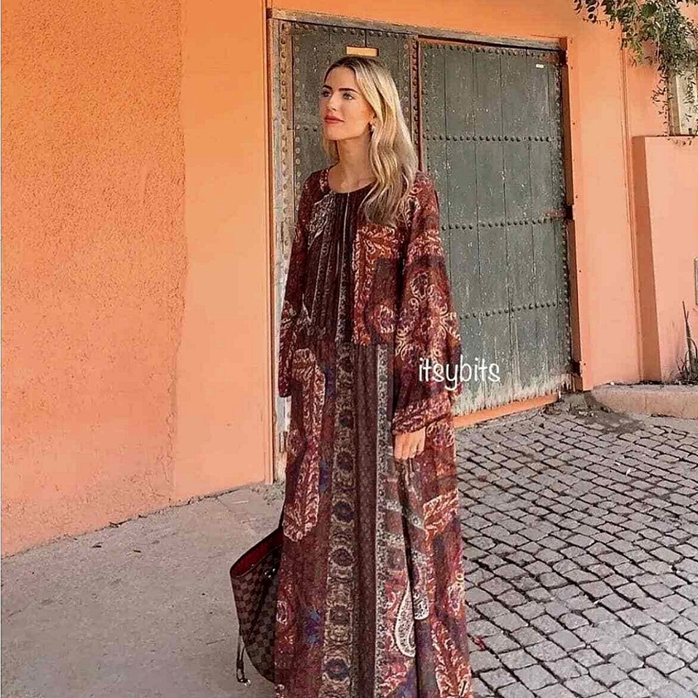 🔥Last 1🔥ZARA PRinted maxi dress
